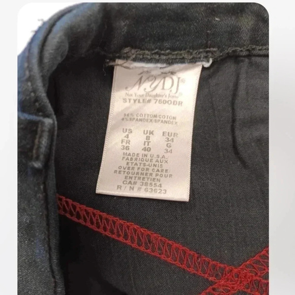NYDJ Black Rhinestone Flare Jeans Size 4 - Picture 12 of 12